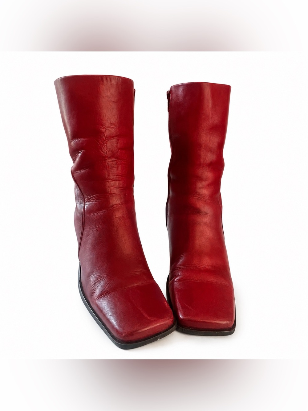 Gorgeous Red Genuine Leather Boots.
